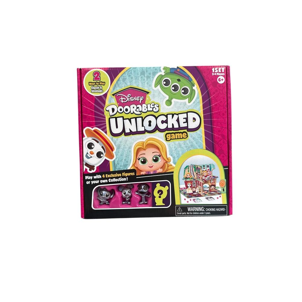 Disney Doorables Unlocked Board Game Toy With 4 Exclusive Figures New/Sealed